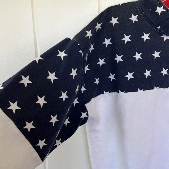 ESY‎ - vintage sportswear 3/4 zip flag sweatshirt, xl - Picture 3 of 9